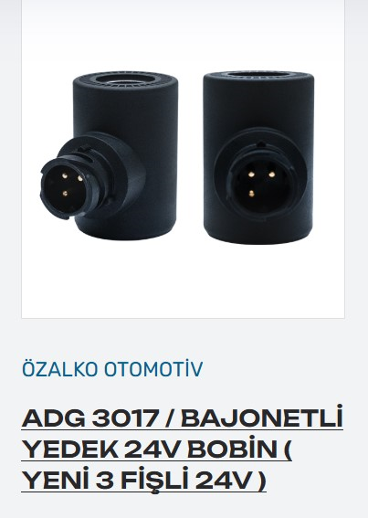 BAJONETLI BOBIN YEDEK 24V M27X1 2 FISLI YENI